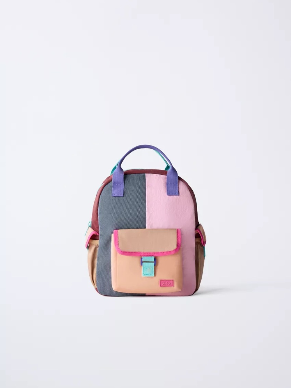 Zara Maroon & Turquoise Accent Mini Backpack